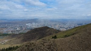 Picture from practice drone flight of Ulaanbaatar city.
