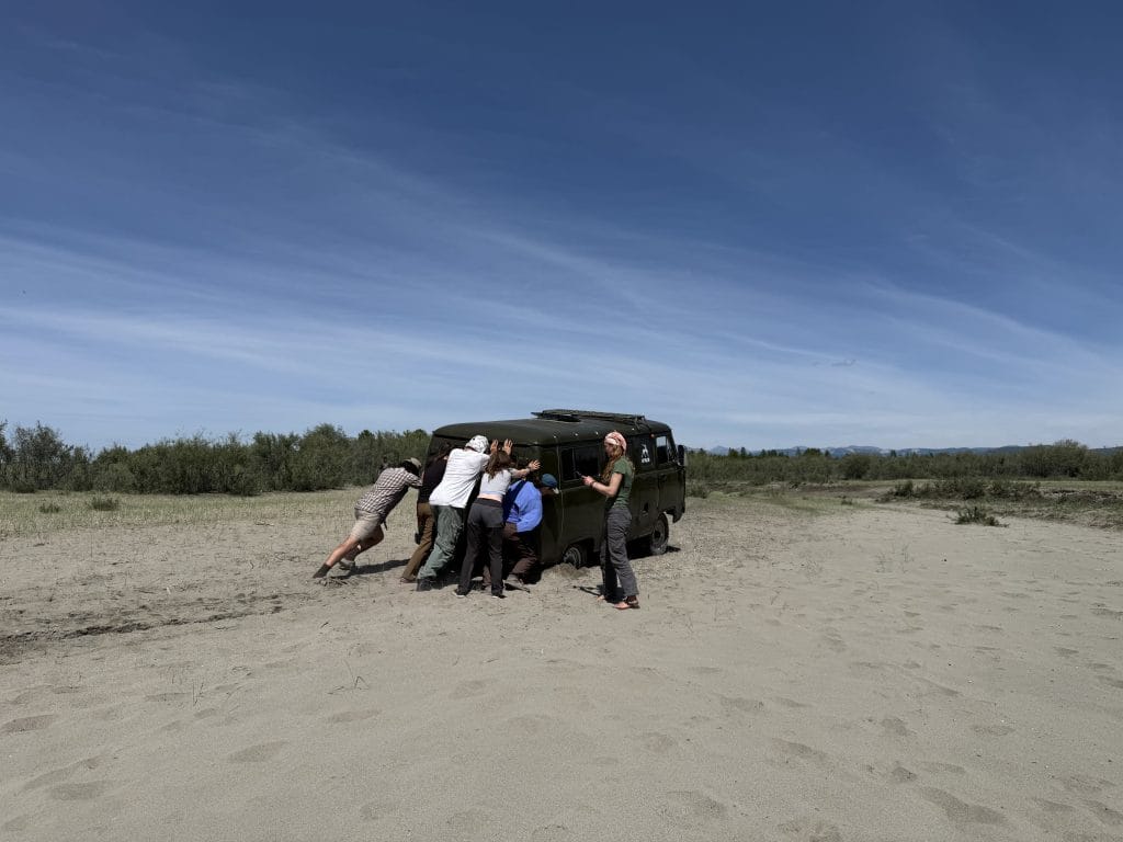 Students on this past summer’s program learning the meaning of ‘type 2’ fieldwork fun. Photo: TJ Guercio