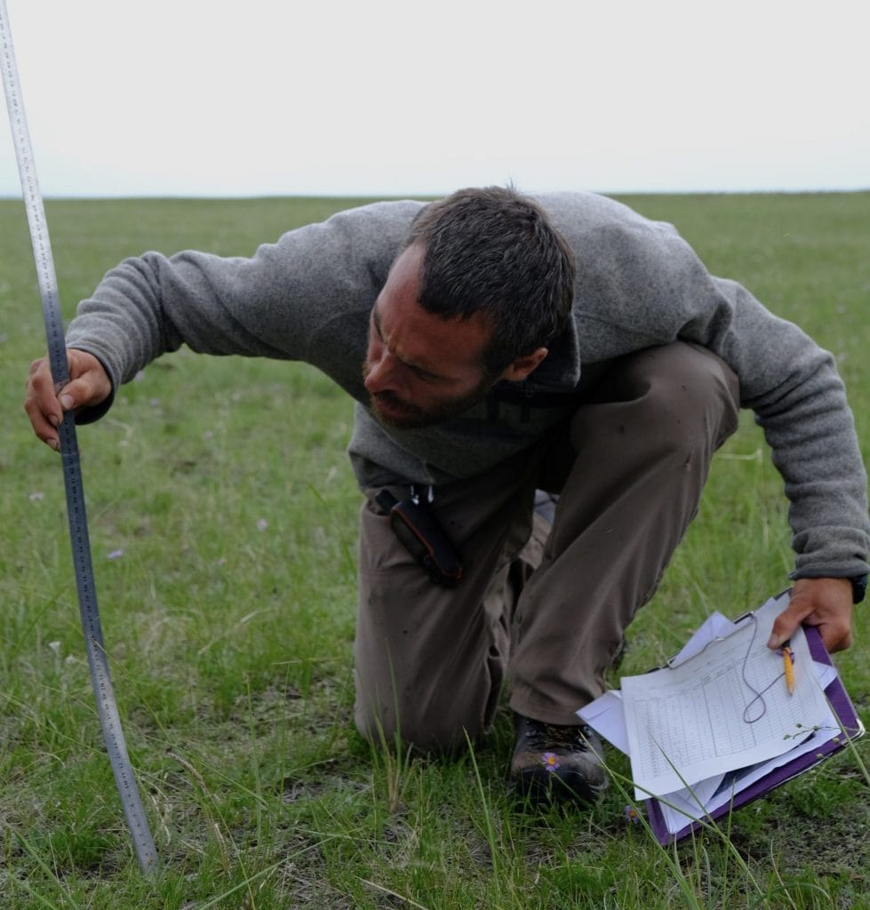 Chris Smith in the field, Mongolia Summer 2022. Photo by G. Goodwin.