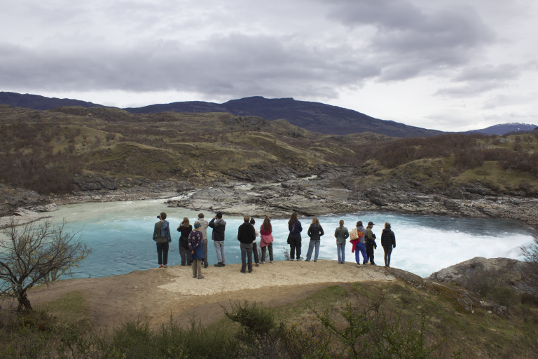 Appreciating the confluence of the Río Baker and Neff. Credit: H. Delfino